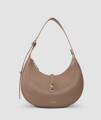 crescent shoulder bag with gold lock – LUNARA