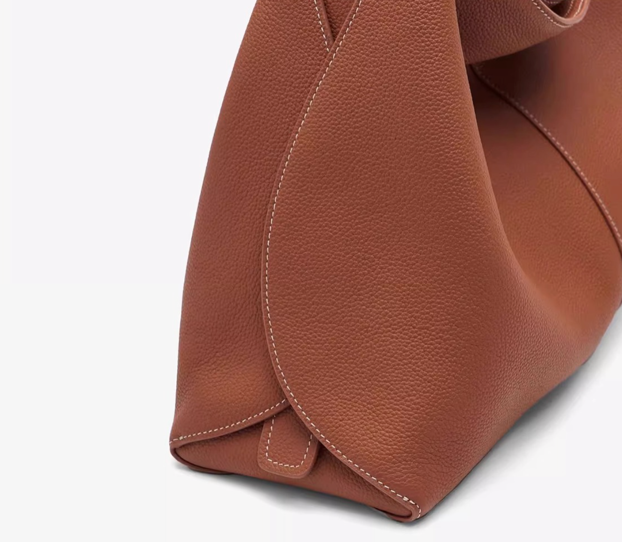 sculpted wristlet hobo bag in saddle brown – LAYNA