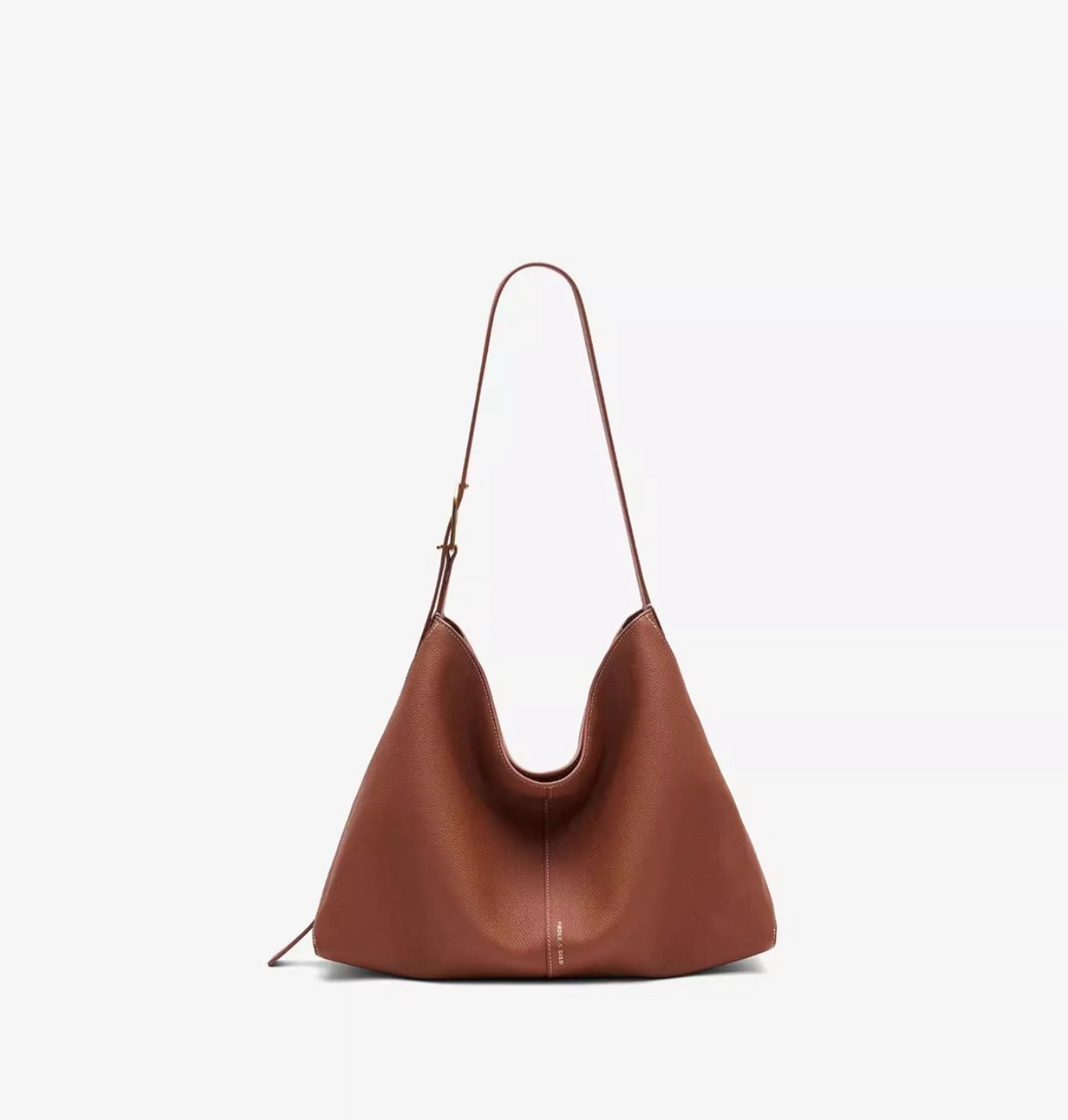 sculpted wristlet hobo bag in saddle brown – LAYNA