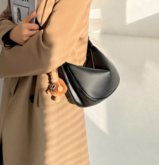 two-tone shoulder bag with charm keyring – COCOO
