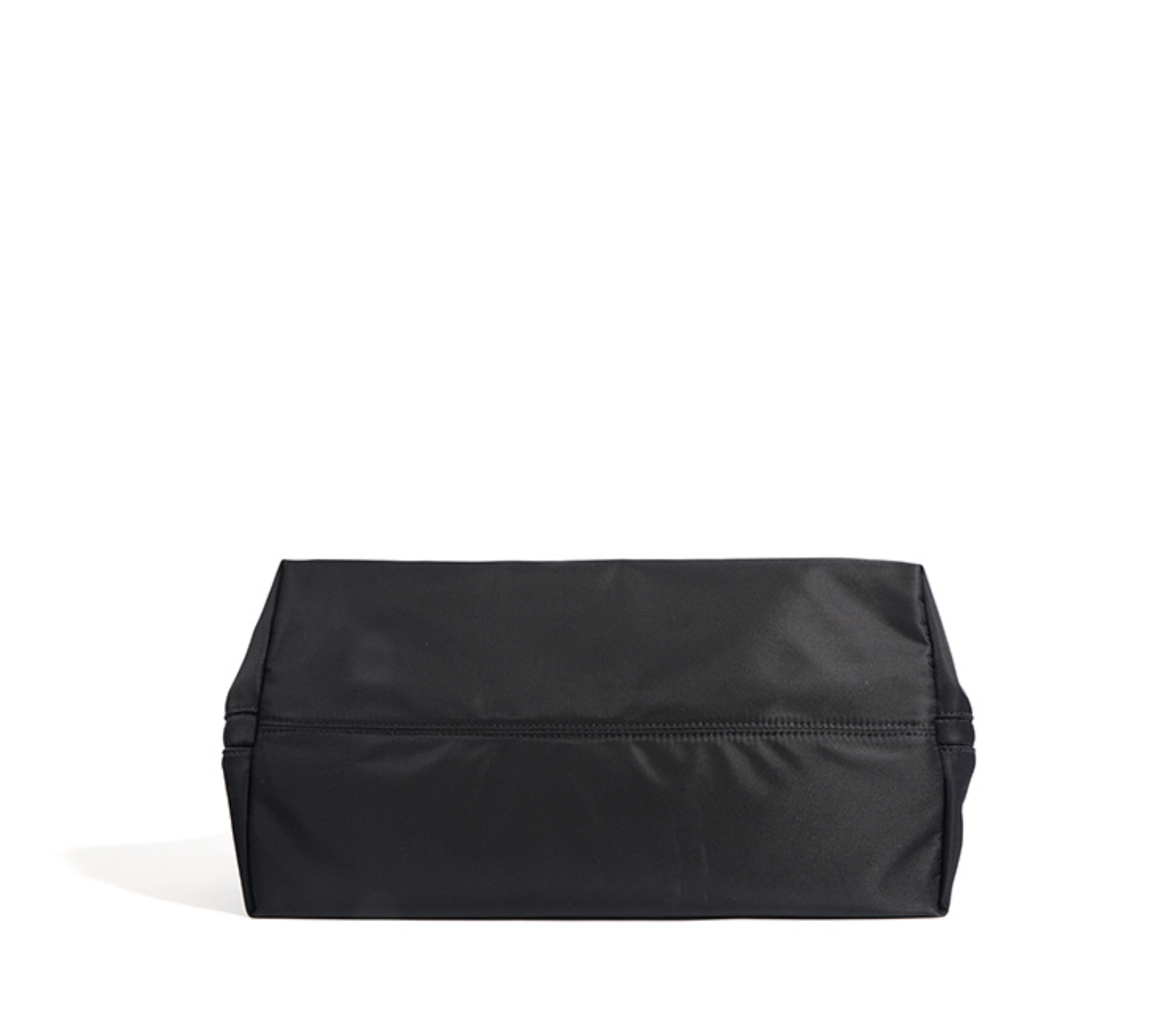 zip-top nylon tote bag in black – SANA