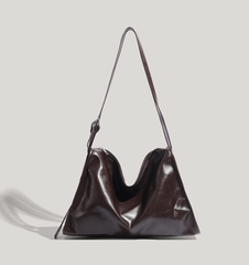 glossy soft-structure hobo in espresso – LIVYN