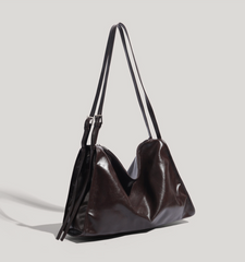 glossy soft-structure hobo in espresso – LIVYN