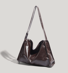 glossy soft-structure hobo in espresso – LIVYN