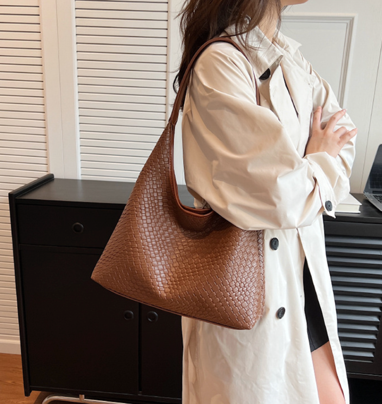 woven slouchy shoulder bag – NORXI