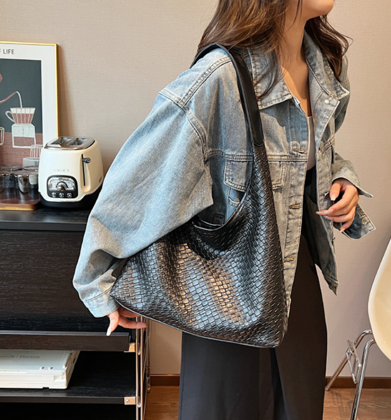 woven slouchy shoulder bag – NORXI