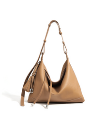 slouchy hobo shoulder bag with tassel charm – LYRA