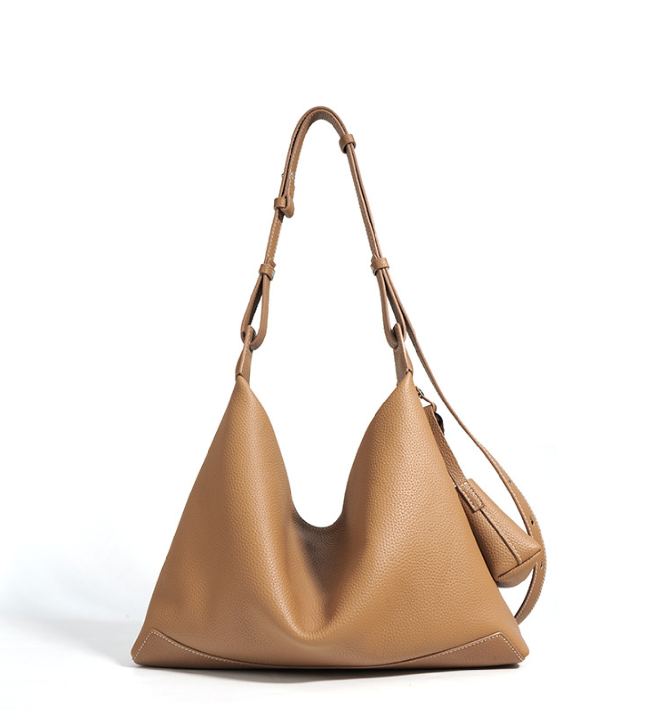 slouchy hobo shoulder bag with tassel charm – LYRA