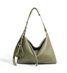 slouchy hobo shoulder bag with tassel charm – LYRA