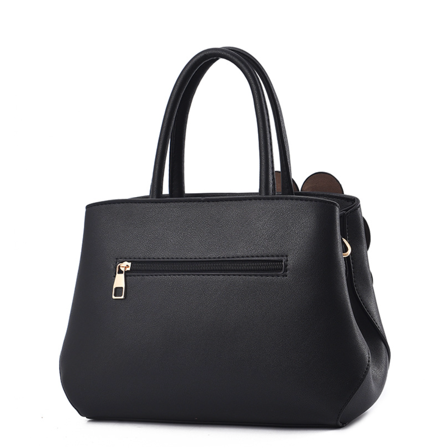 top-handle bag with 3D floral appliqué – AMARA