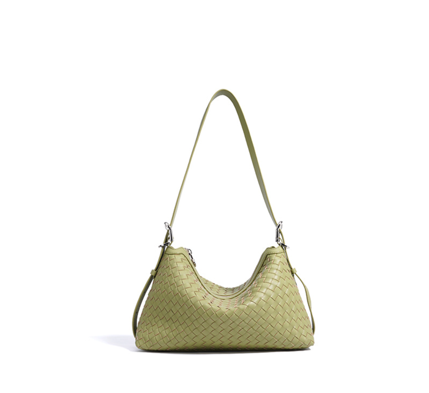 woven crescent shoulder bag with long strap – IVX
