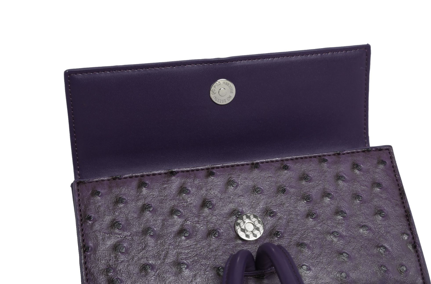 ostrich-textured crossbody clutch with loop handle – EVERLY