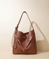 structured bucket bag with lock detail – AURORA