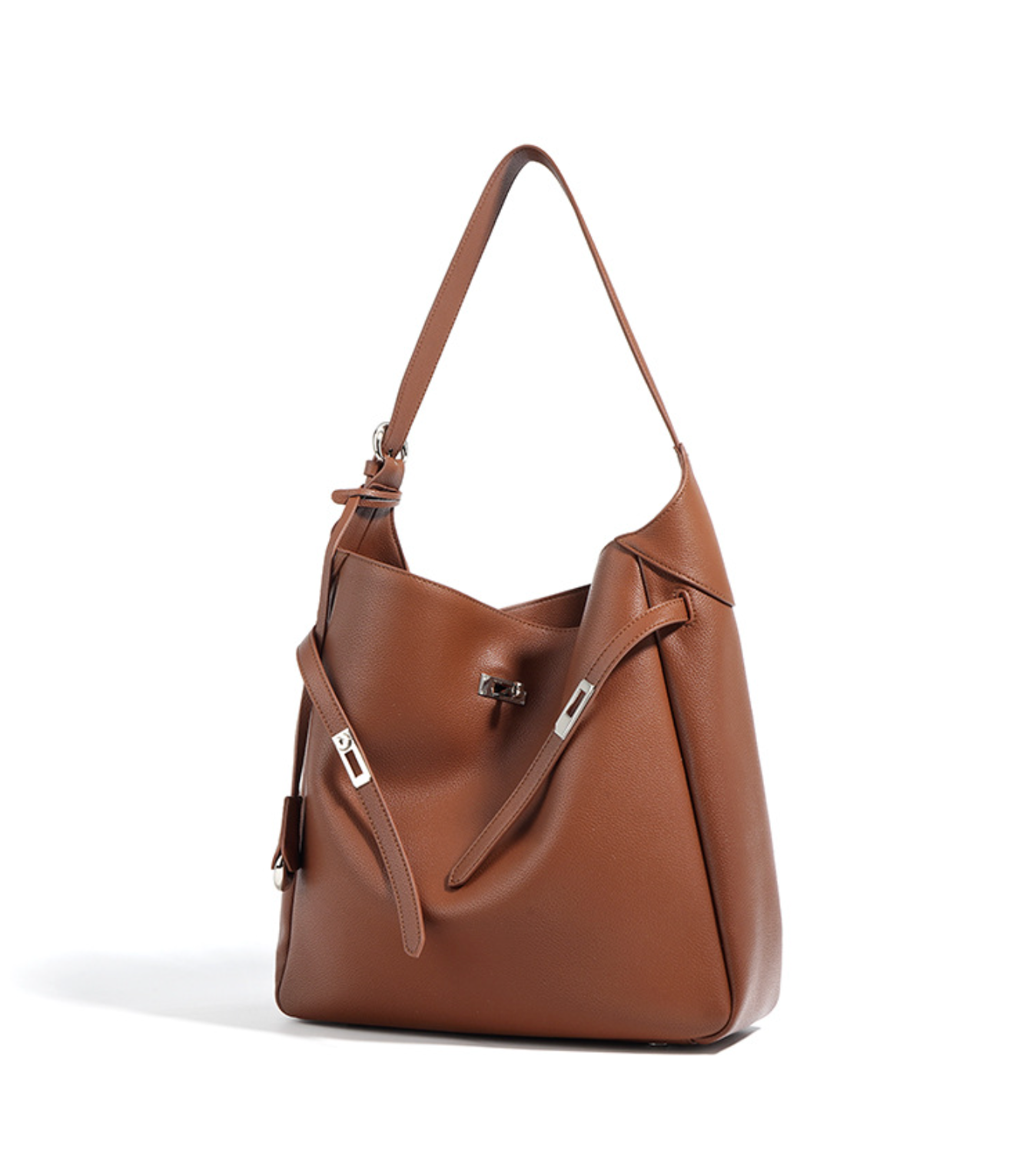 structured bucket bag with lock detail – AURORA