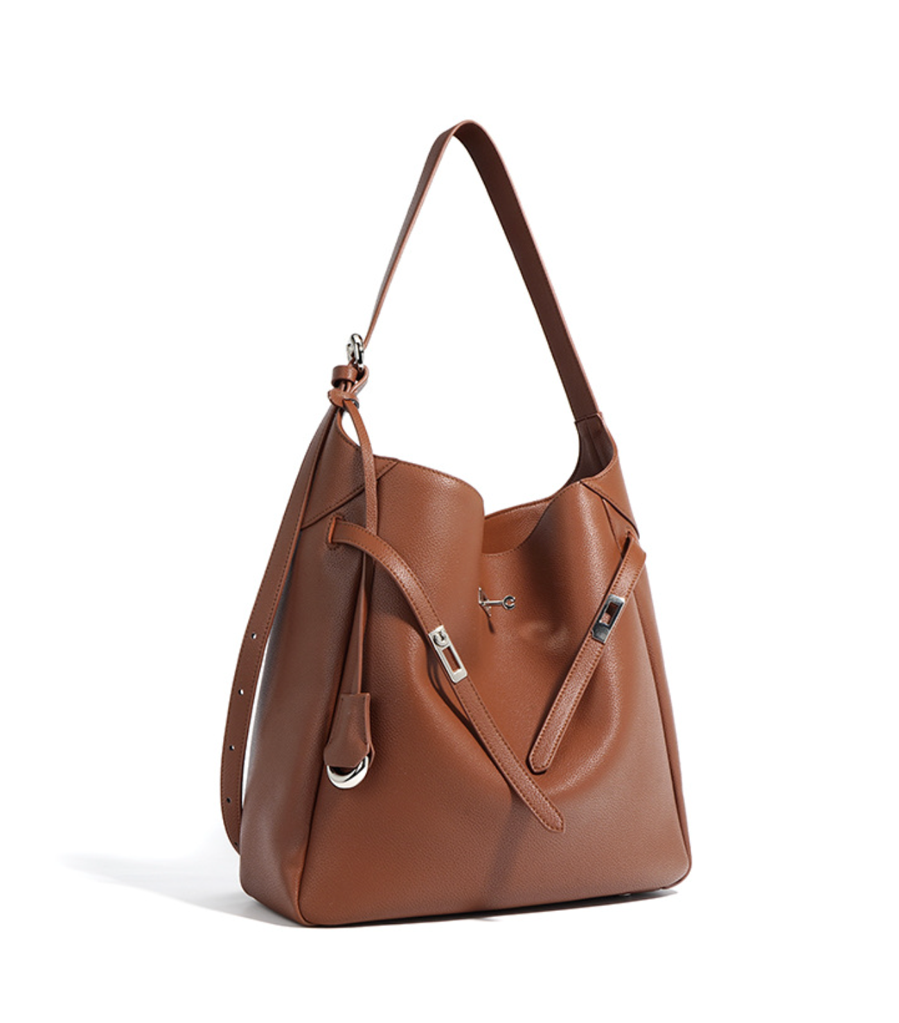 structured bucket bag with lock detail – AURORA
