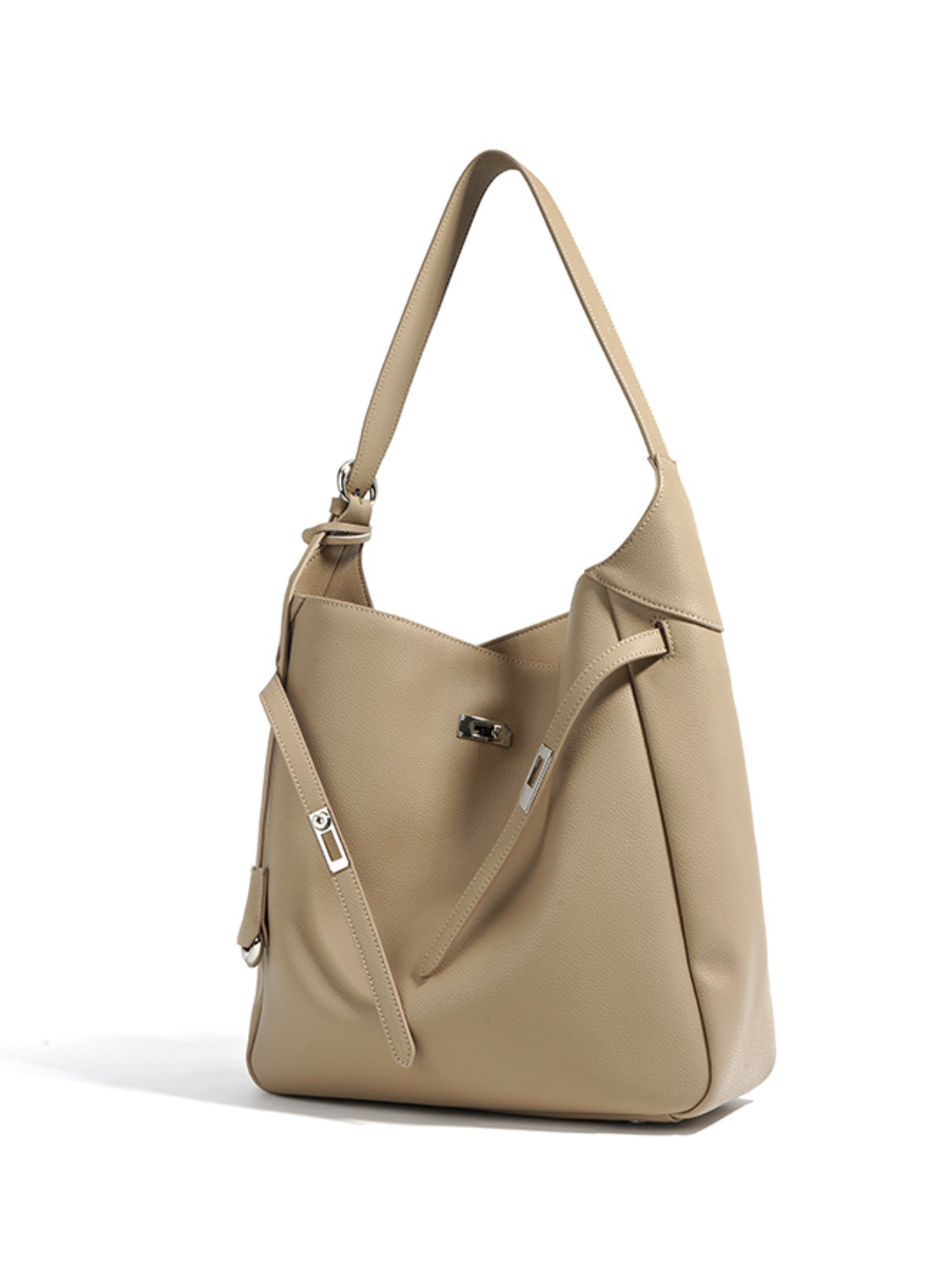 structured bucket bag with lock detail – AURORA
