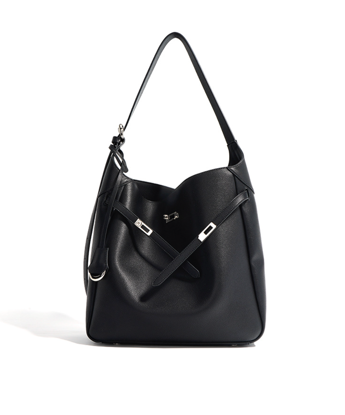 structured bucket bag with lock detail – AURORA