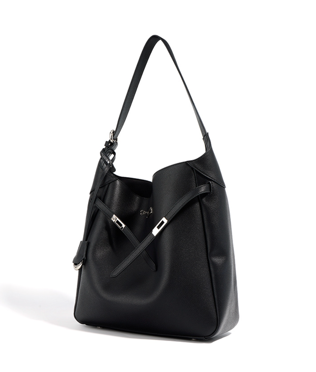 structured bucket bag with lock detail – AURORA