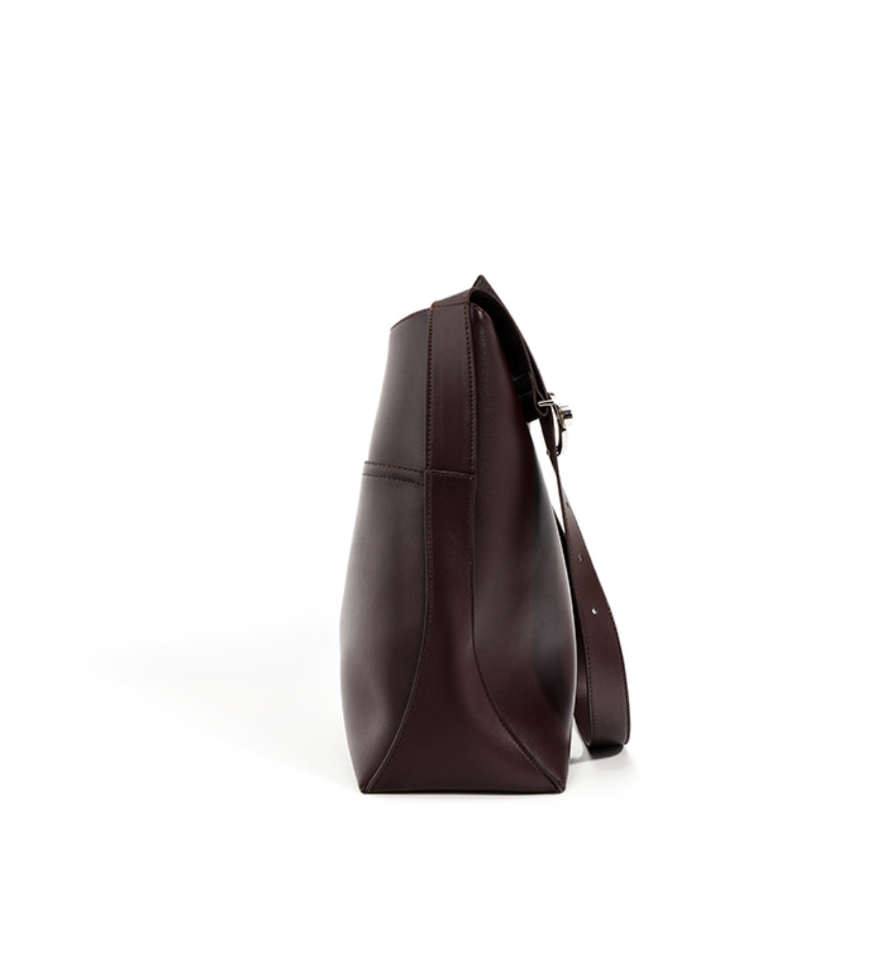 structured leather tote with wide strap – VERA