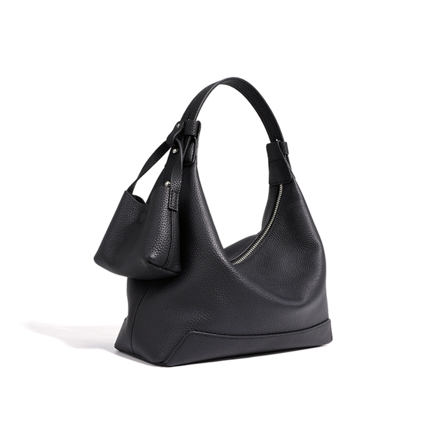 curved hobo bag with coin pouch detail – SIENAV