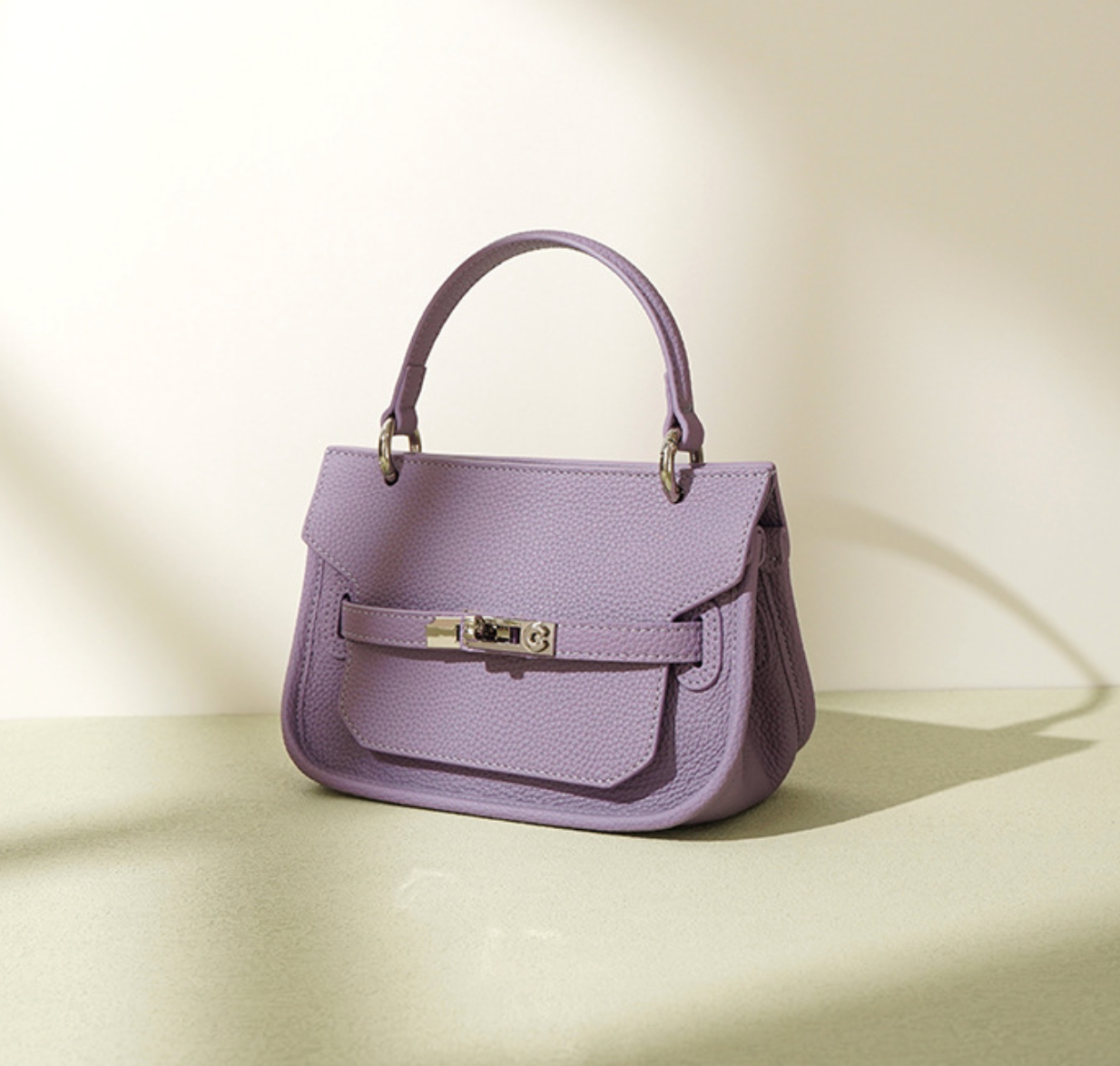 structured mini top-handle bag with belt lock – NOOQL