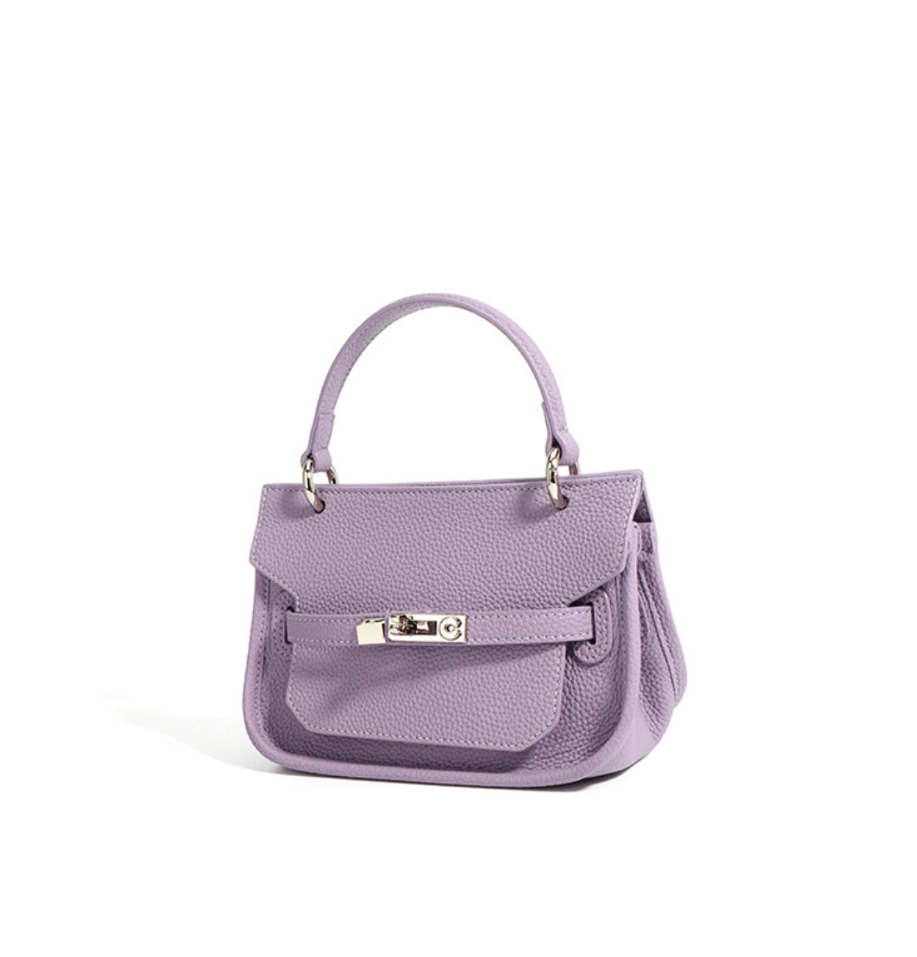 structured mini top-handle bag with belt lock – NOOQL