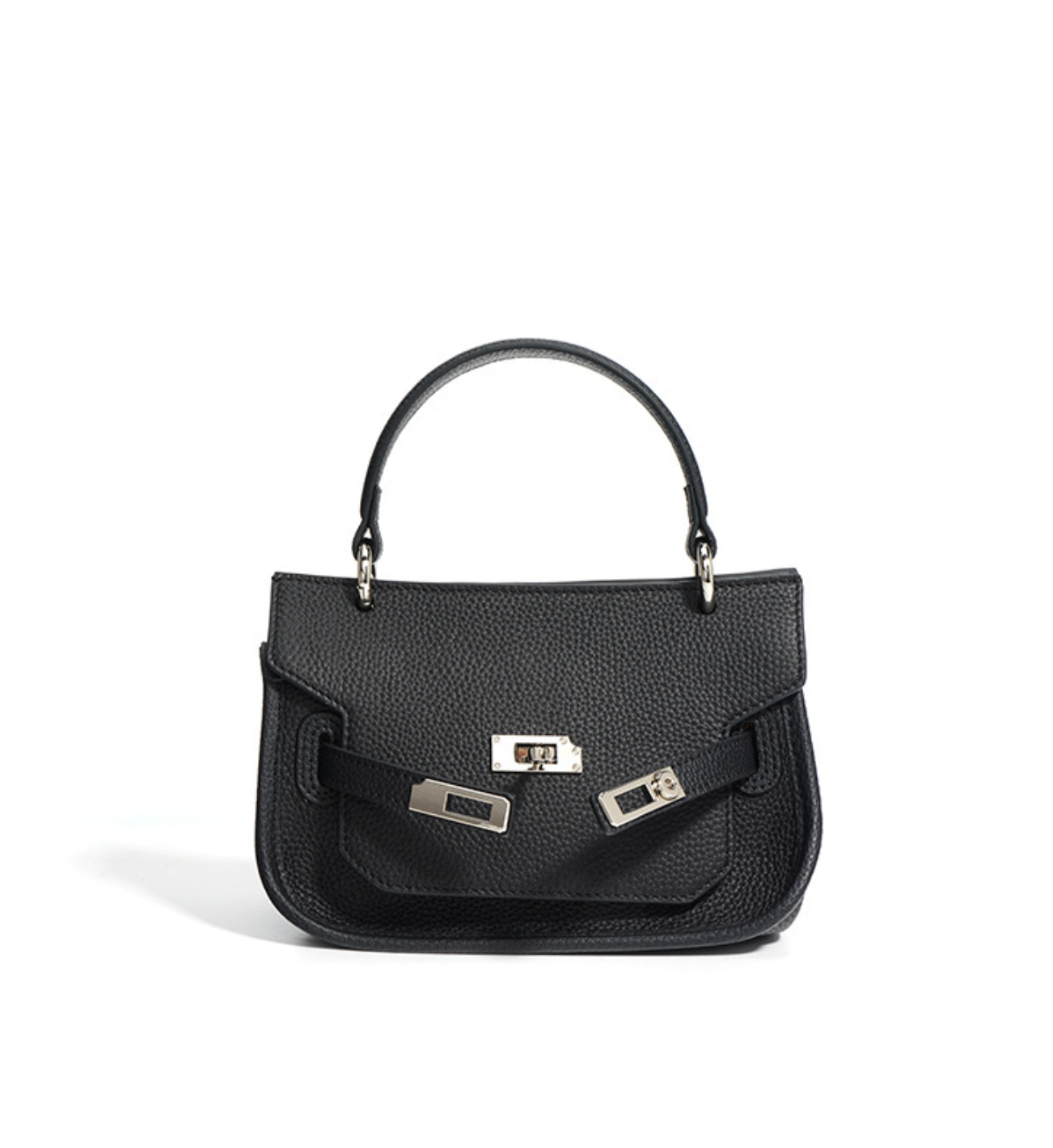 structured mini top-handle bag with belt lock – NOOQL