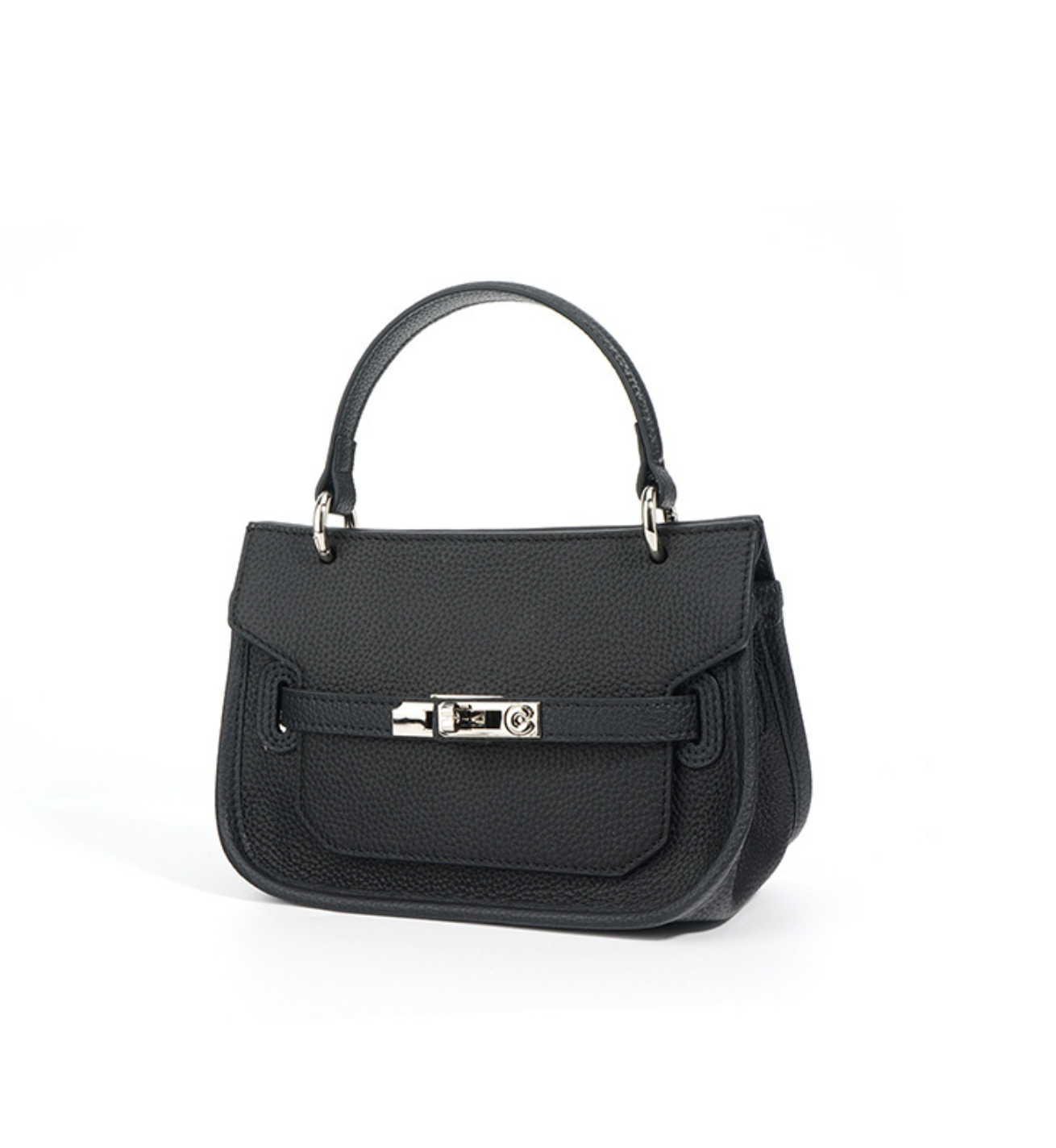 structured mini top-handle bag with belt lock – NOOQL
