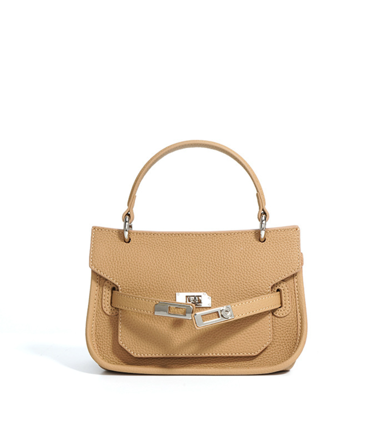 structured mini top-handle bag with belt lock – NOOQL