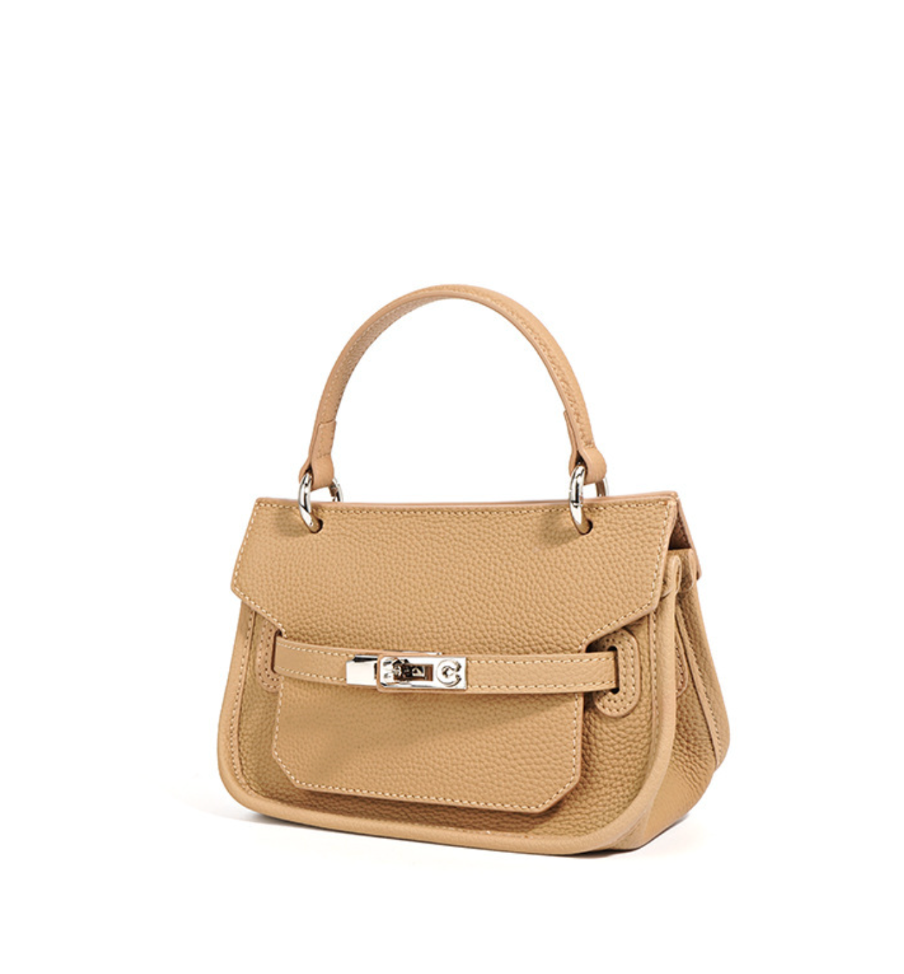 structured mini top-handle bag with belt lock – NOOQL