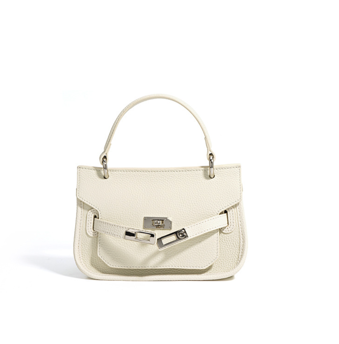 structured mini top-handle bag with belt lock – NOOQL