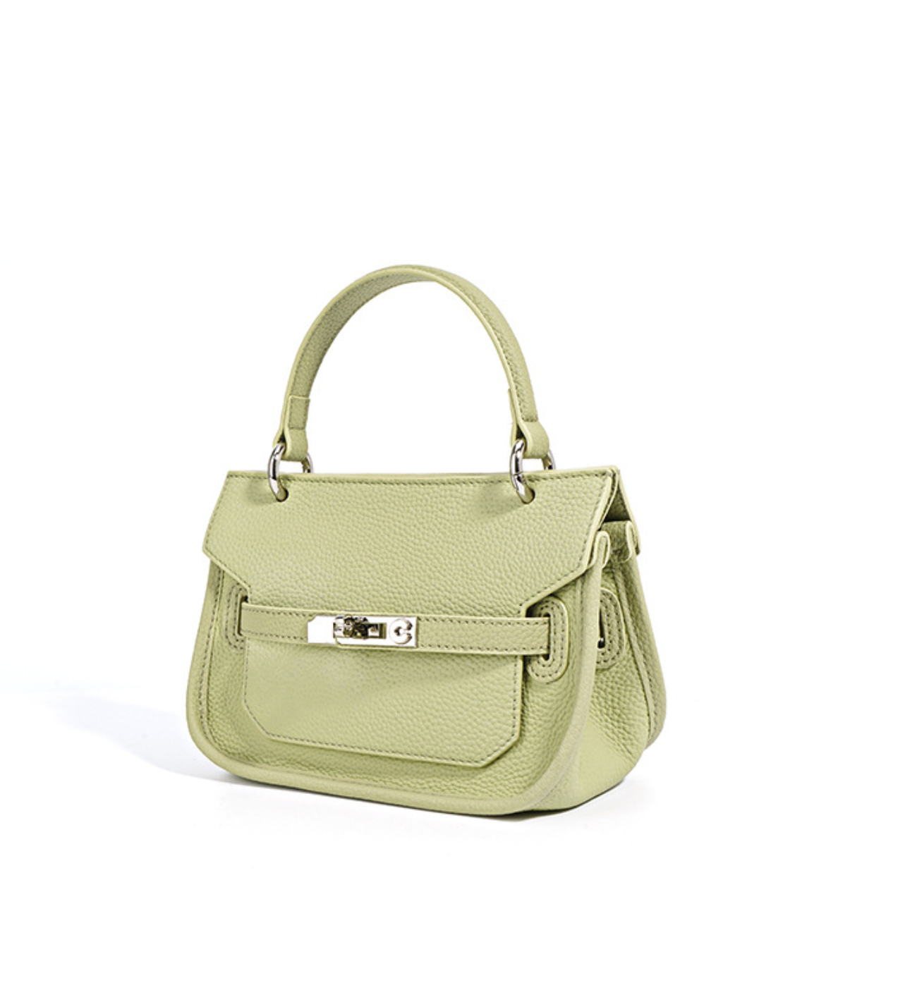 structured mini top-handle bag with belt lock – NOOQL