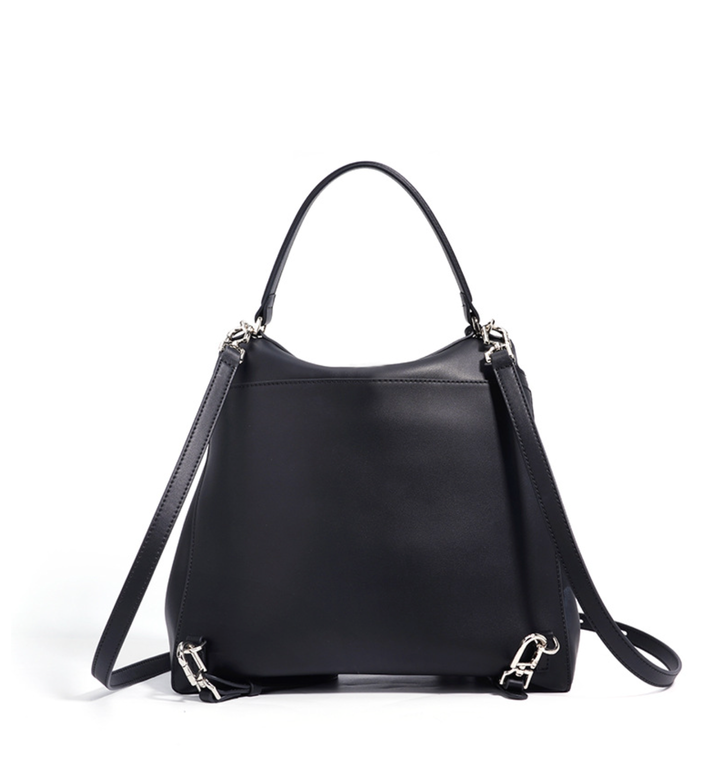 flap-top shoulder bag with polished clasp – RAYA