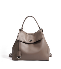 flap-top shoulder bag with polished clasp – RAYA