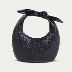 metallic woven mini bag with knotted handle – AURAN