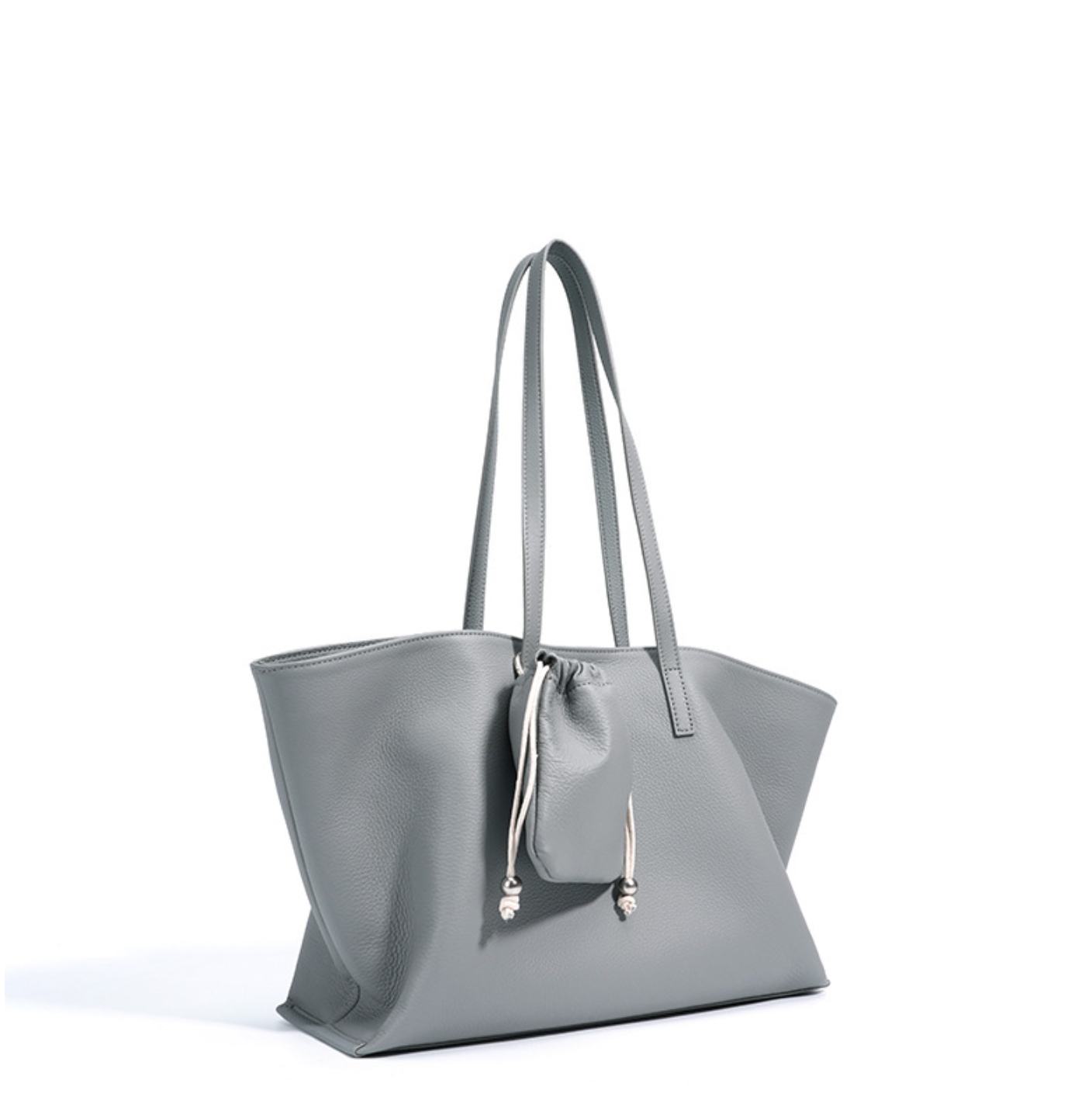 structured tote bag with mini drawstring pouch – OASIS
