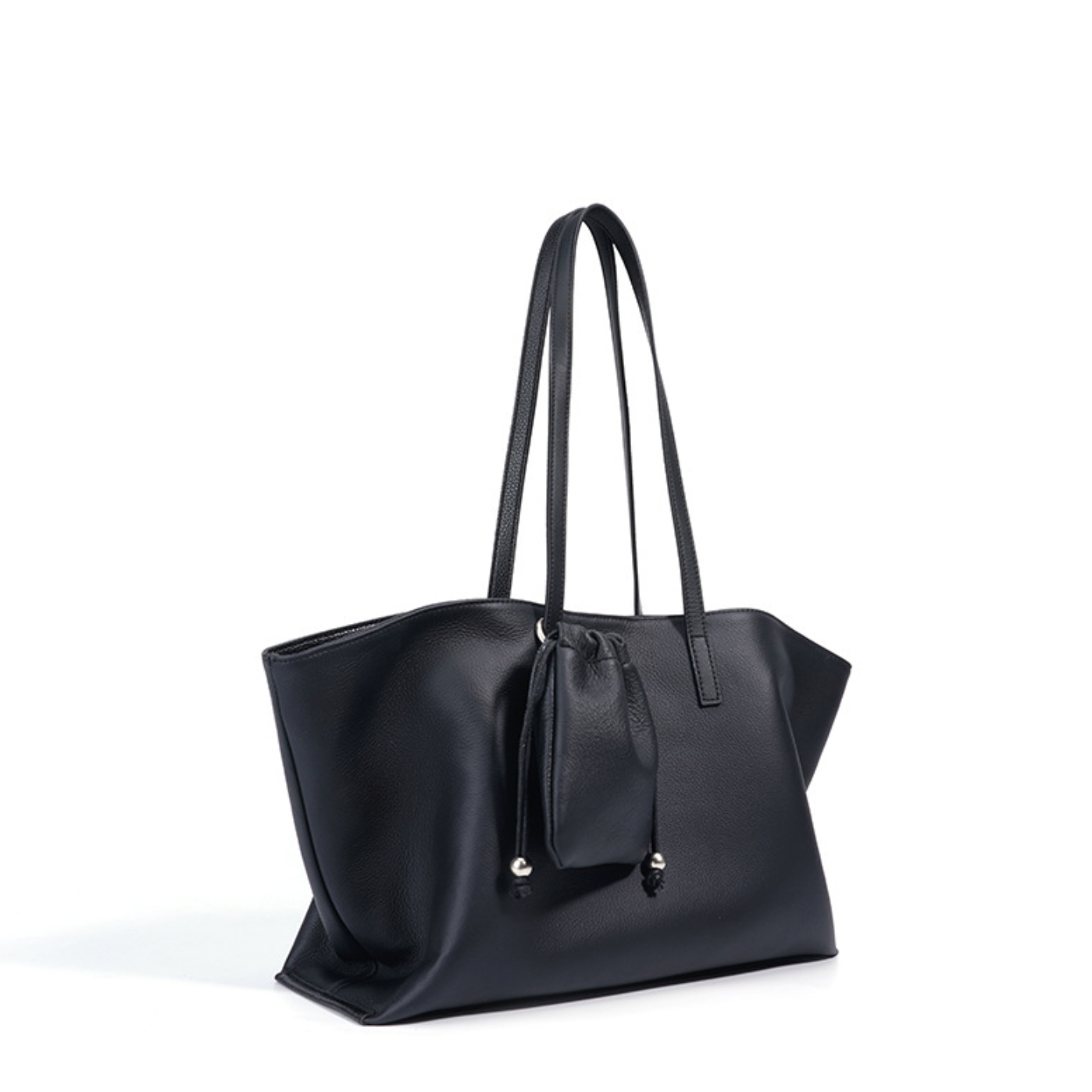 structured tote bag with mini drawstring pouch – OASIS