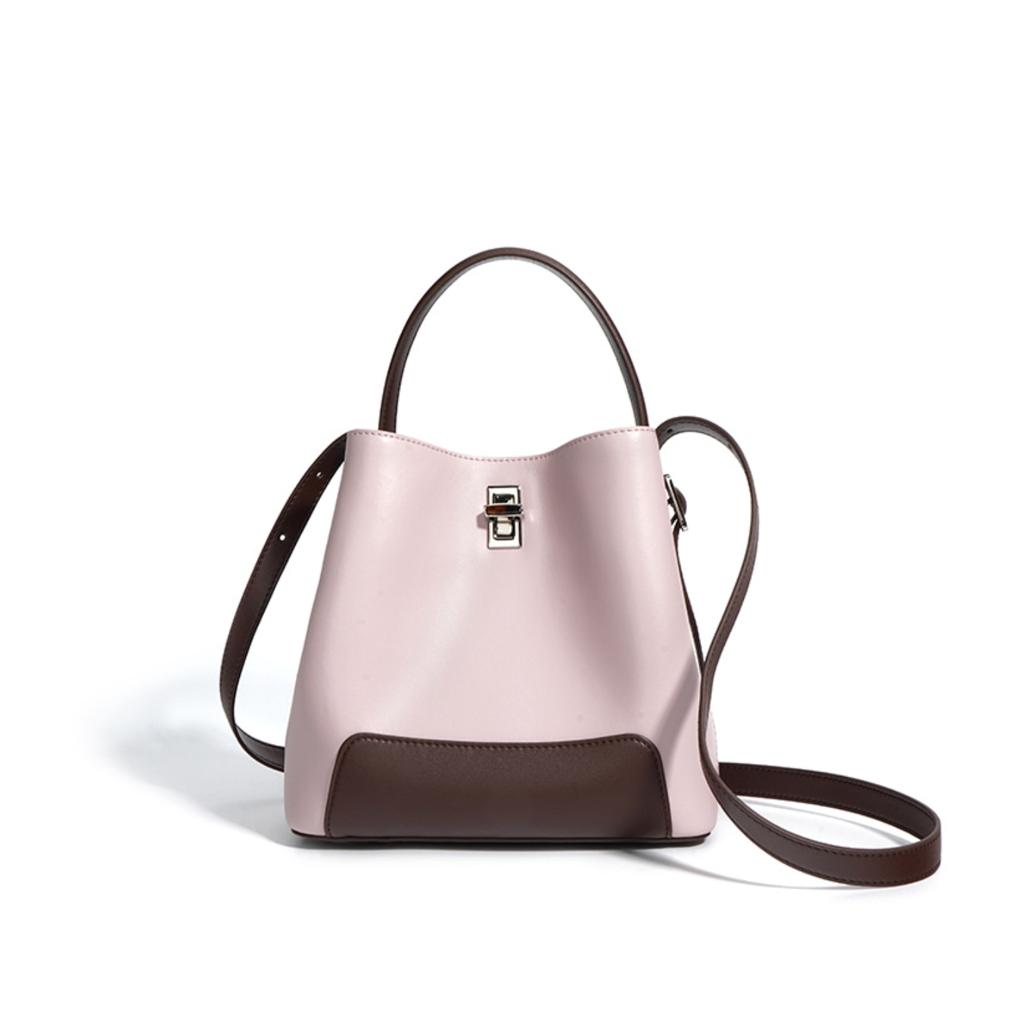 colorblock bucket bag with top handle – RUBY