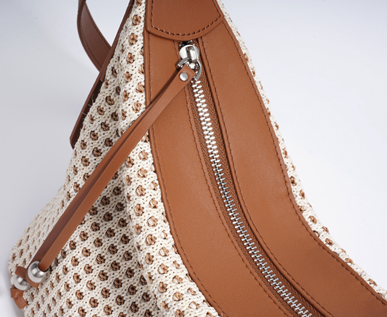 woven shoulder bag with lemon trim – FAYE