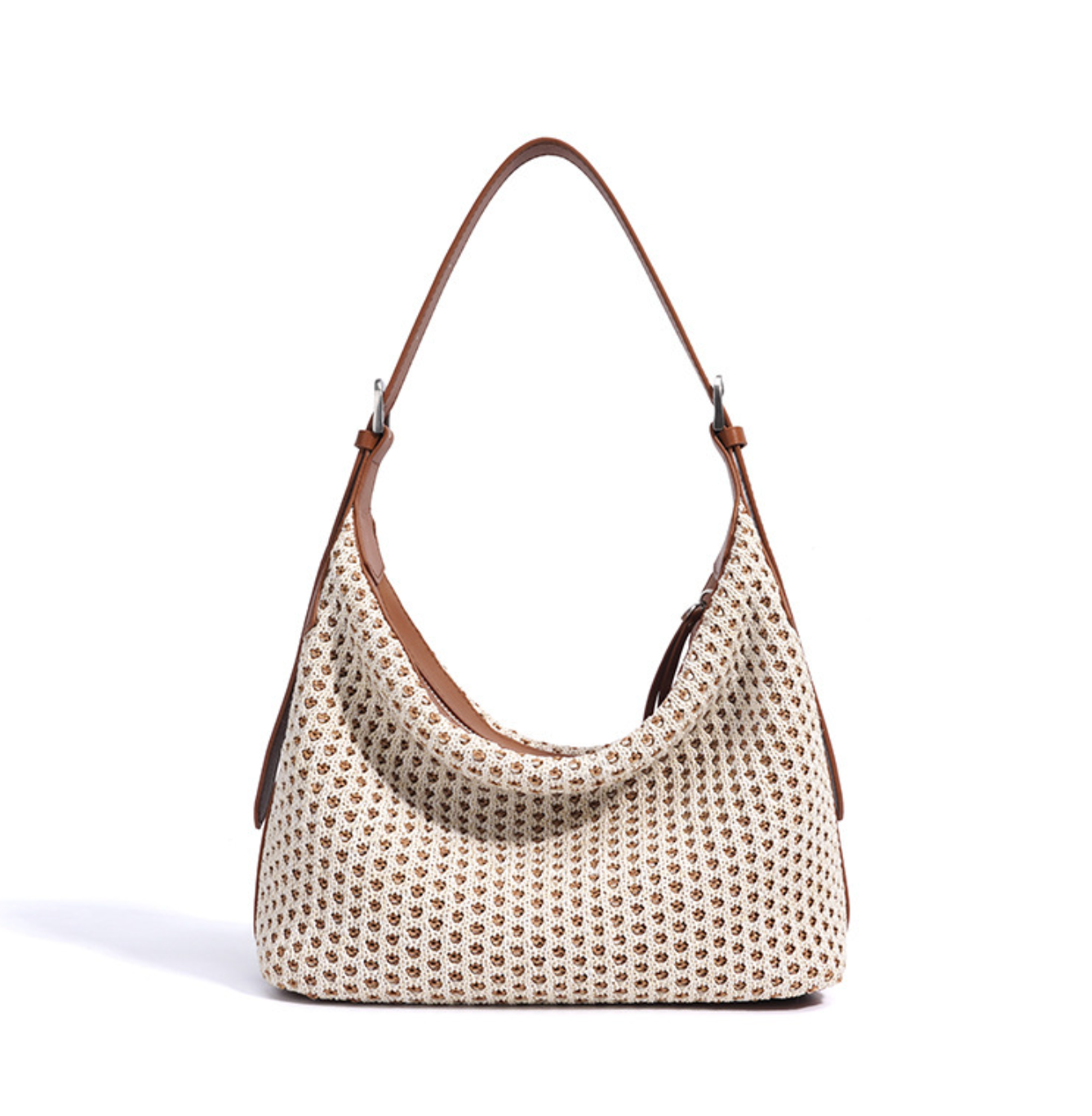 woven shoulder bag with lemon trim – FAYE