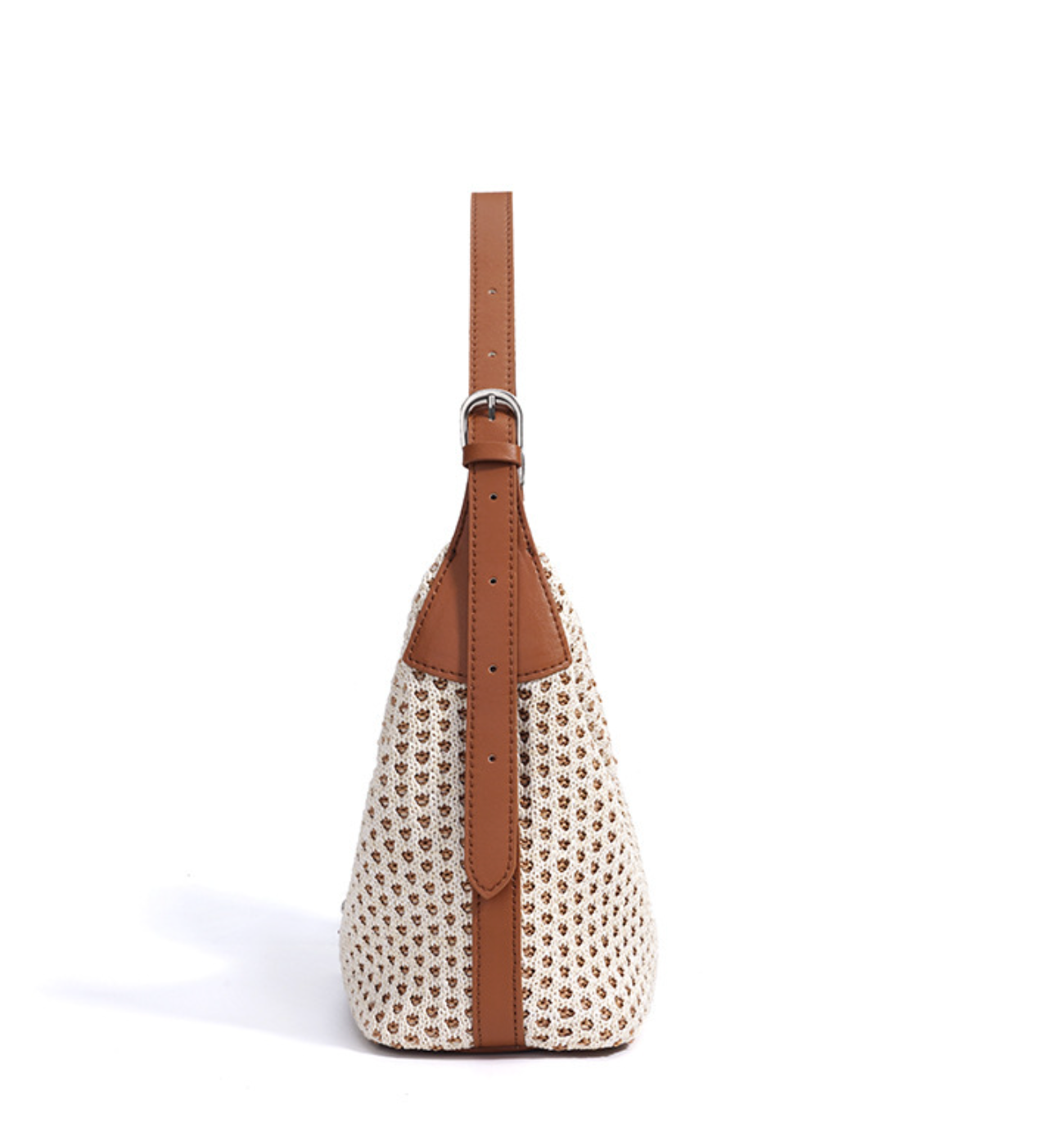 woven shoulder bag with lemon trim – FAYE