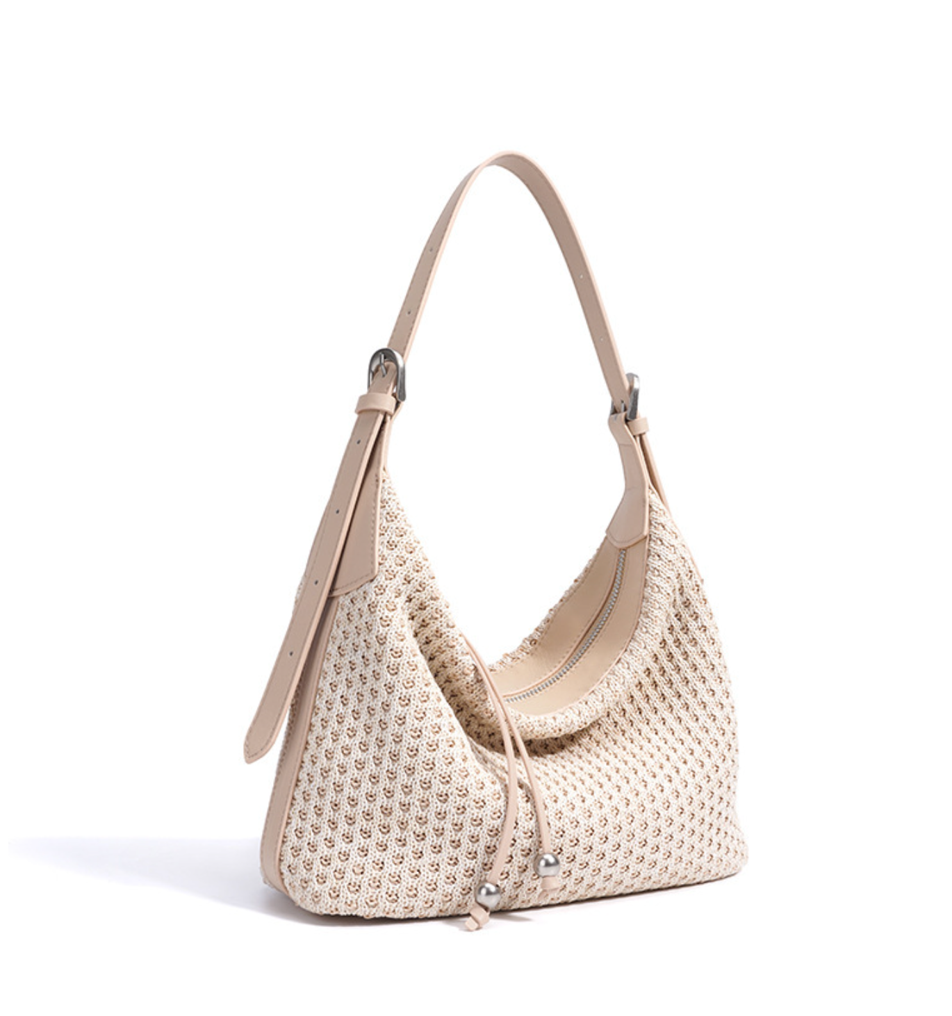 woven shoulder bag with lemon trim – FAYE