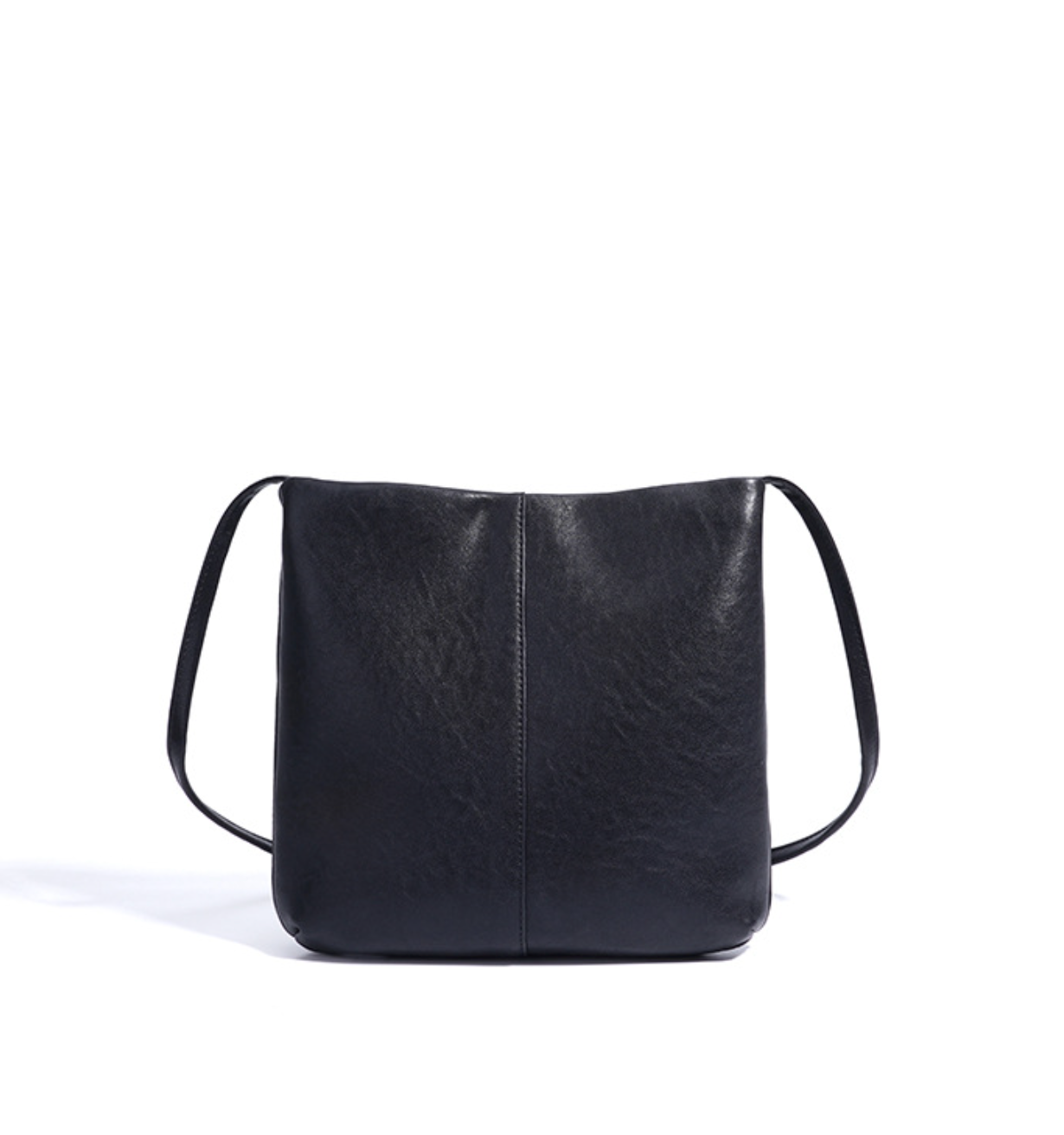minimalist crossbody bag in matte black – NOIZA