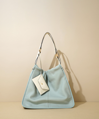 slouchy tote bag with contrast card holder – BREEZE