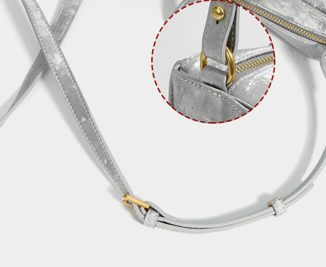 metallic patchwork shoulder bag with gold hardware – STELLA