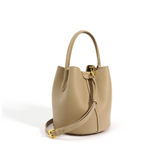 mini bucket bag with printed scarf handle – SANDY