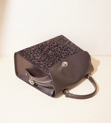 leopard-print structured backpack with flap – SAVAGE