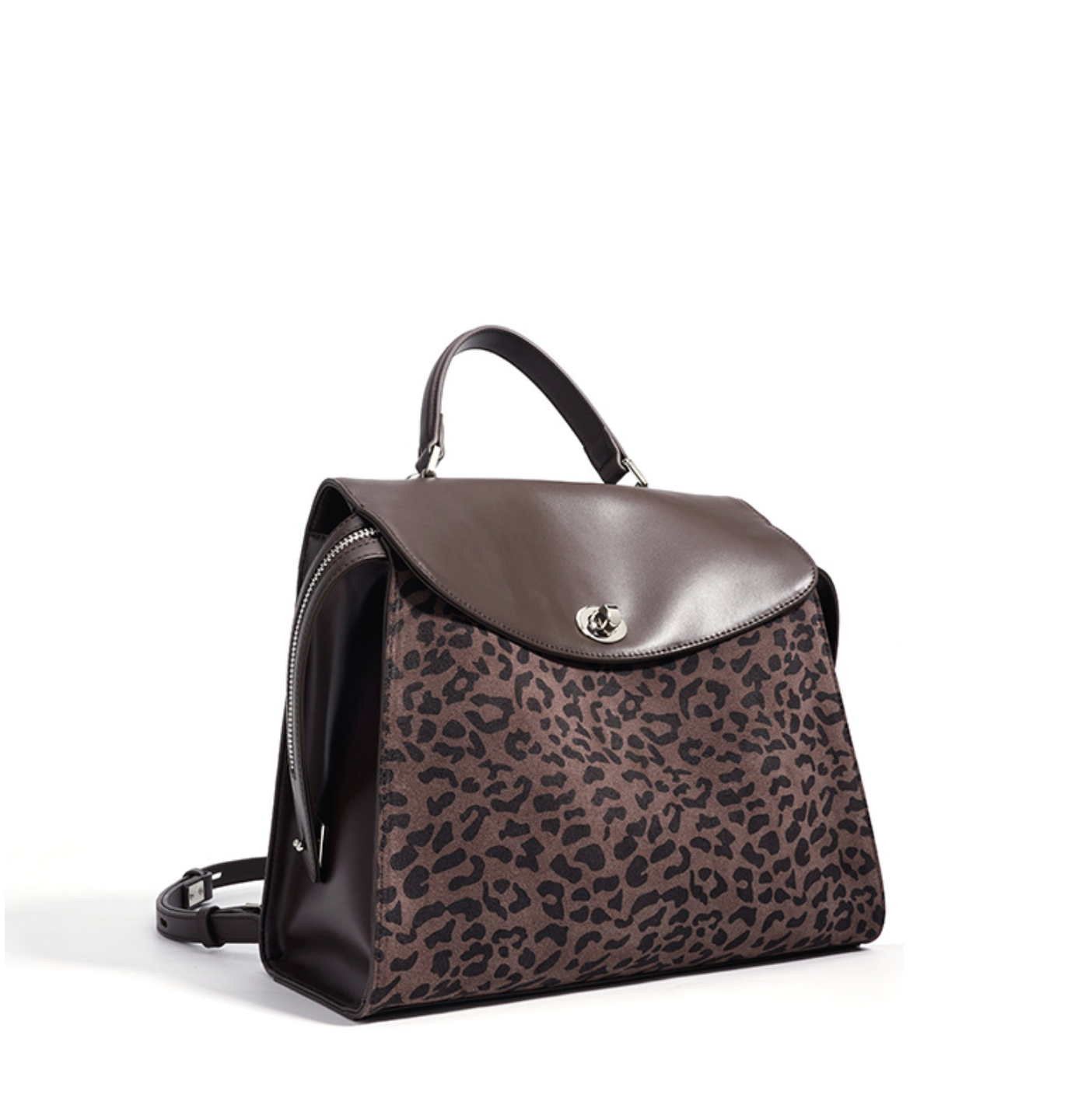 leopard-print structured backpack with flap – SAVAGE