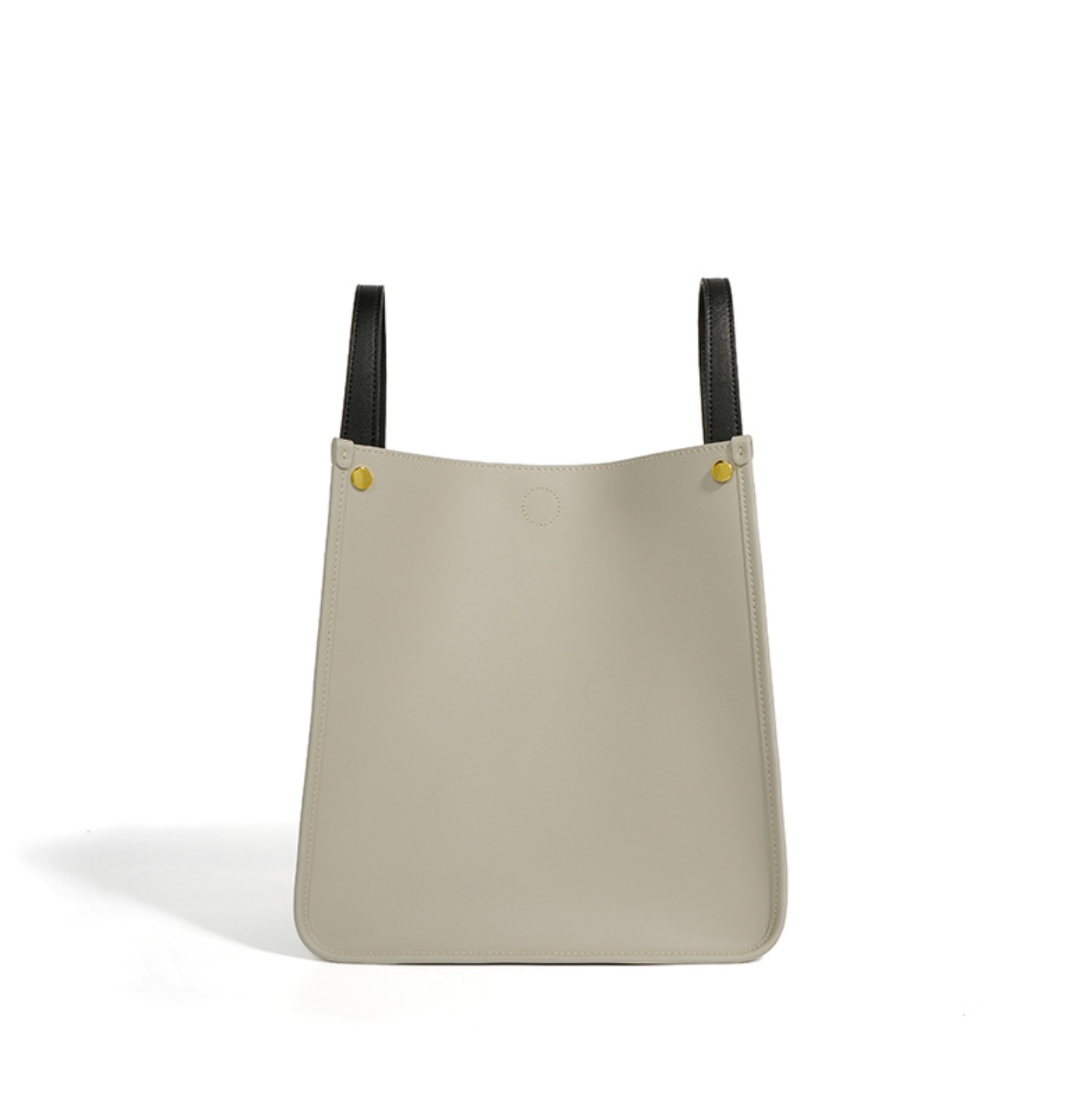 structured leather tote with contrast strap – EDEN
