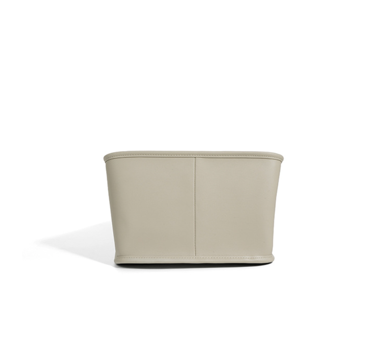 structured leather tote with contrast strap – EDEN
